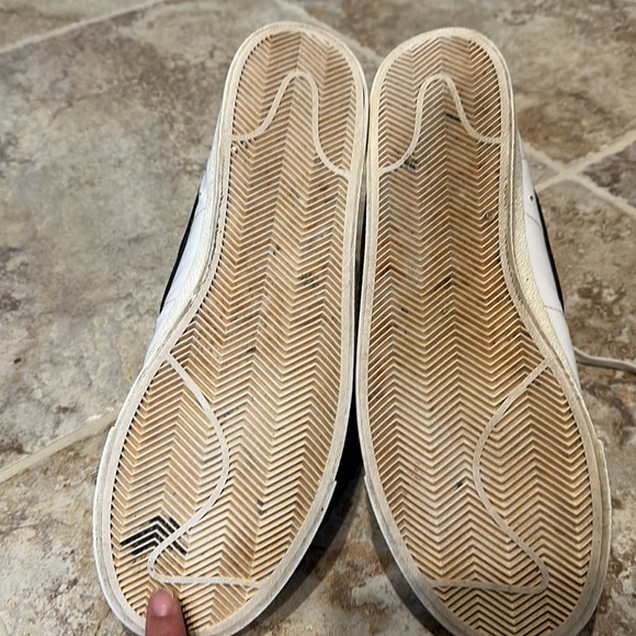 NIKE BLAZER HIGH TOP SNEAKERS. MENS size 13. White w black logo. Og laces. Used - Picture 8 of 14